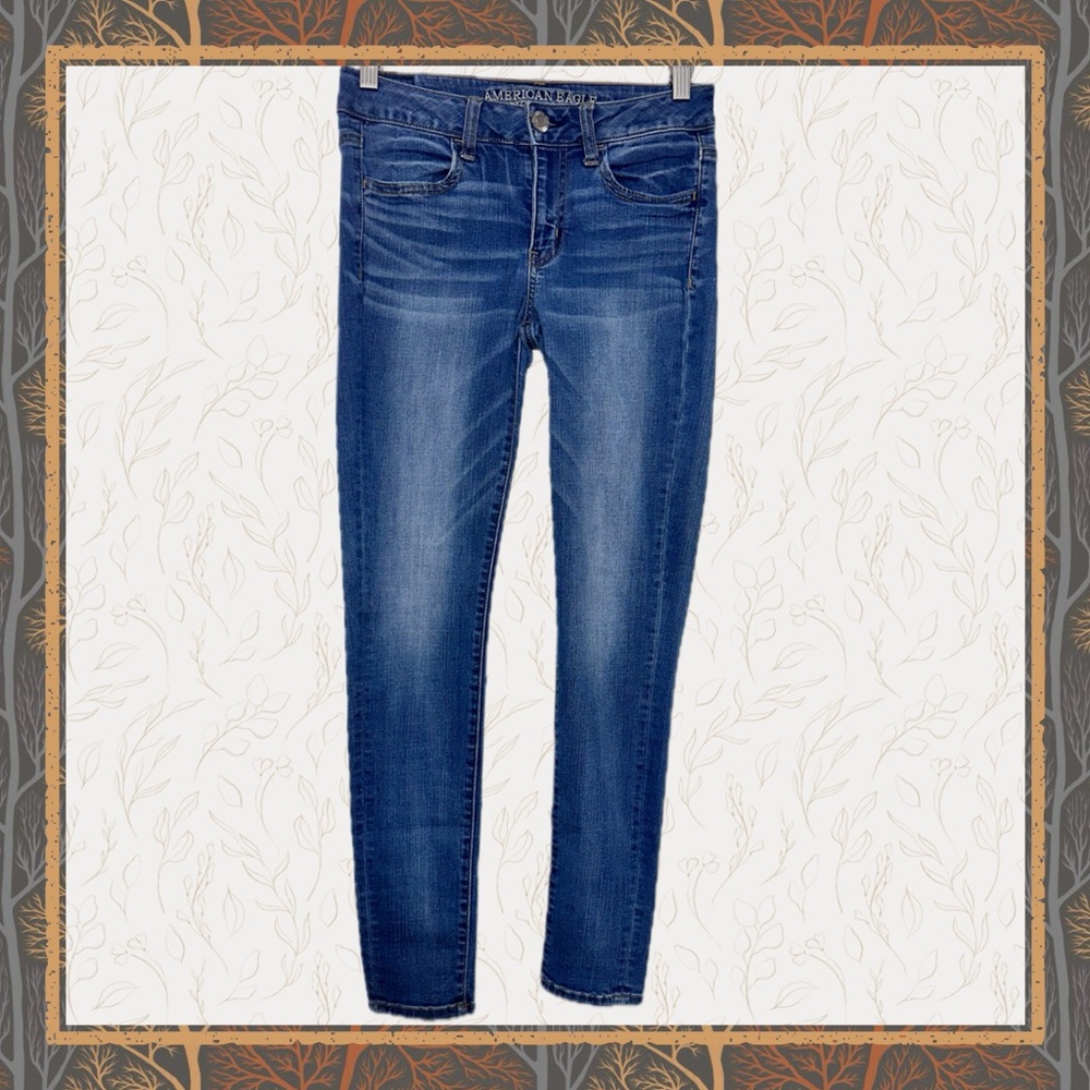American Eagle AE Super Stretch Jegging Size 4 Regular | Blue Skinny Jeans
